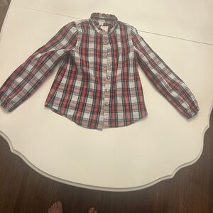 Crewcuts Red and Blue Plaid Button Down Shirt